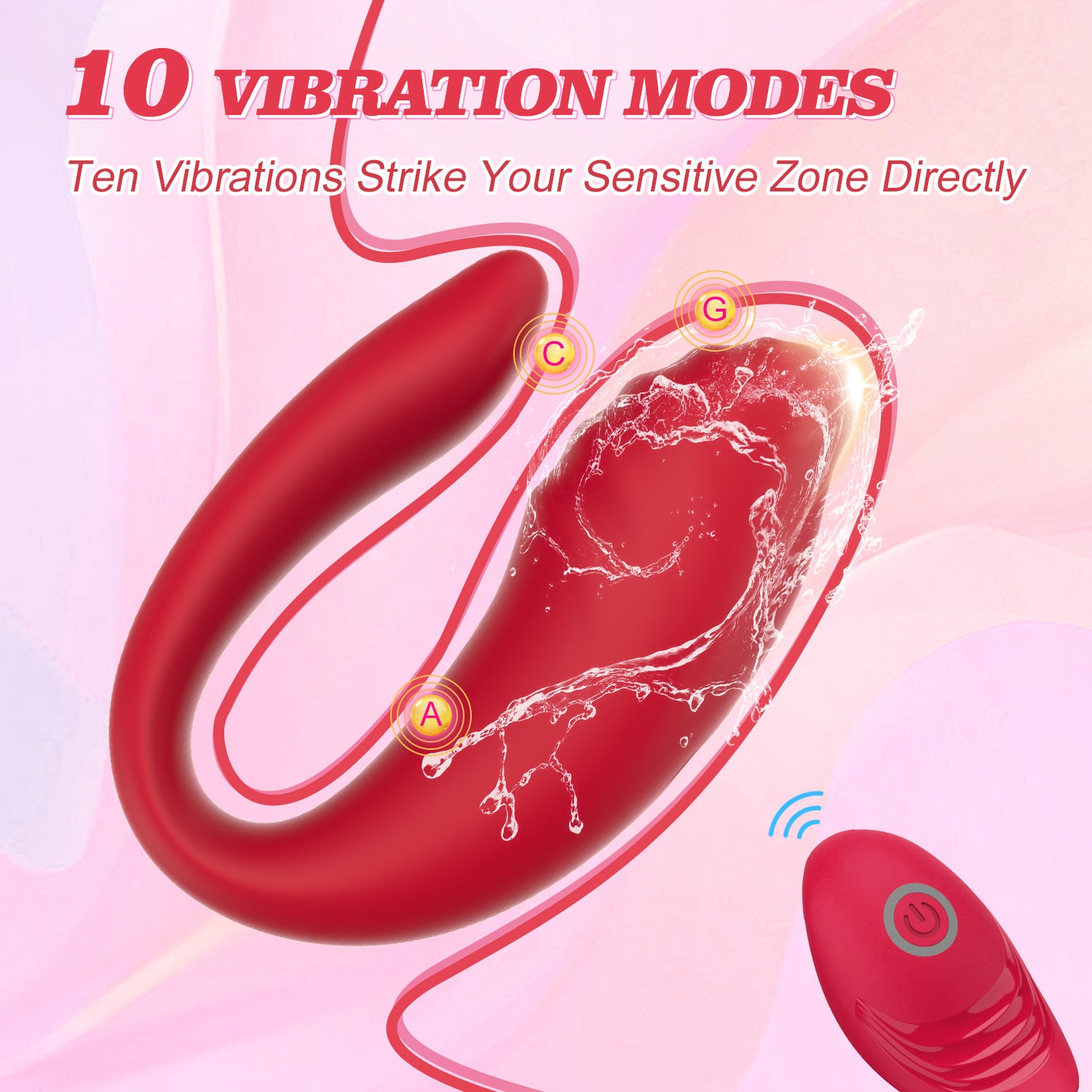 Onlynse U-shaped Jumping Egg Female Masturbator Wireless Remote Control G-spot Stimulation