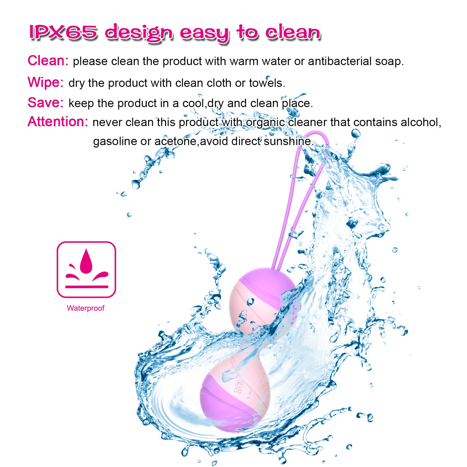 Onlynse Two-Color Kegel Vaginal Dumbbells Wireless Wear Vibration Massage Jumping Eggs