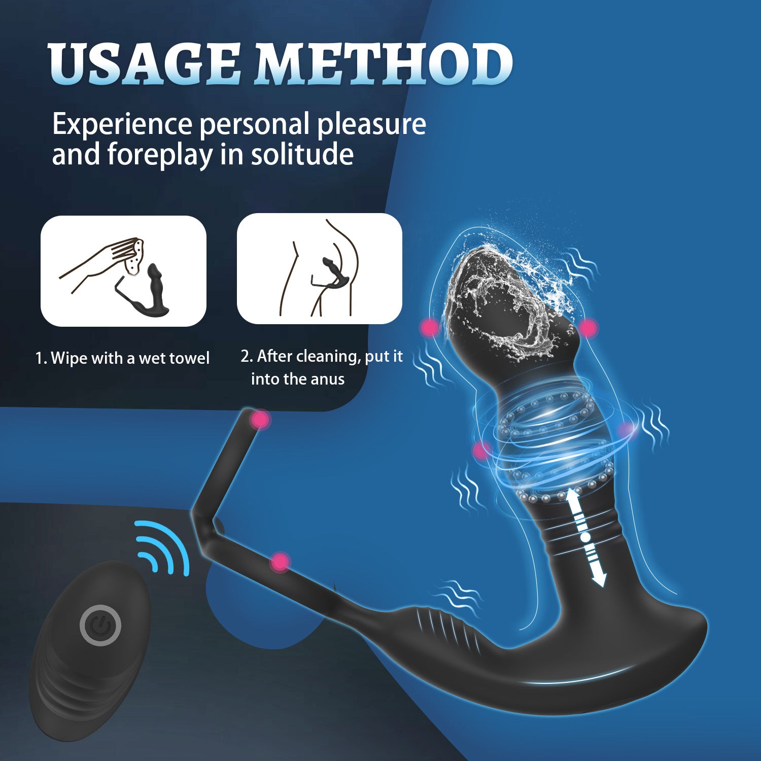 Onlynse APP Plus Remote Control Model, Male Finger Buckle Prostate Massager