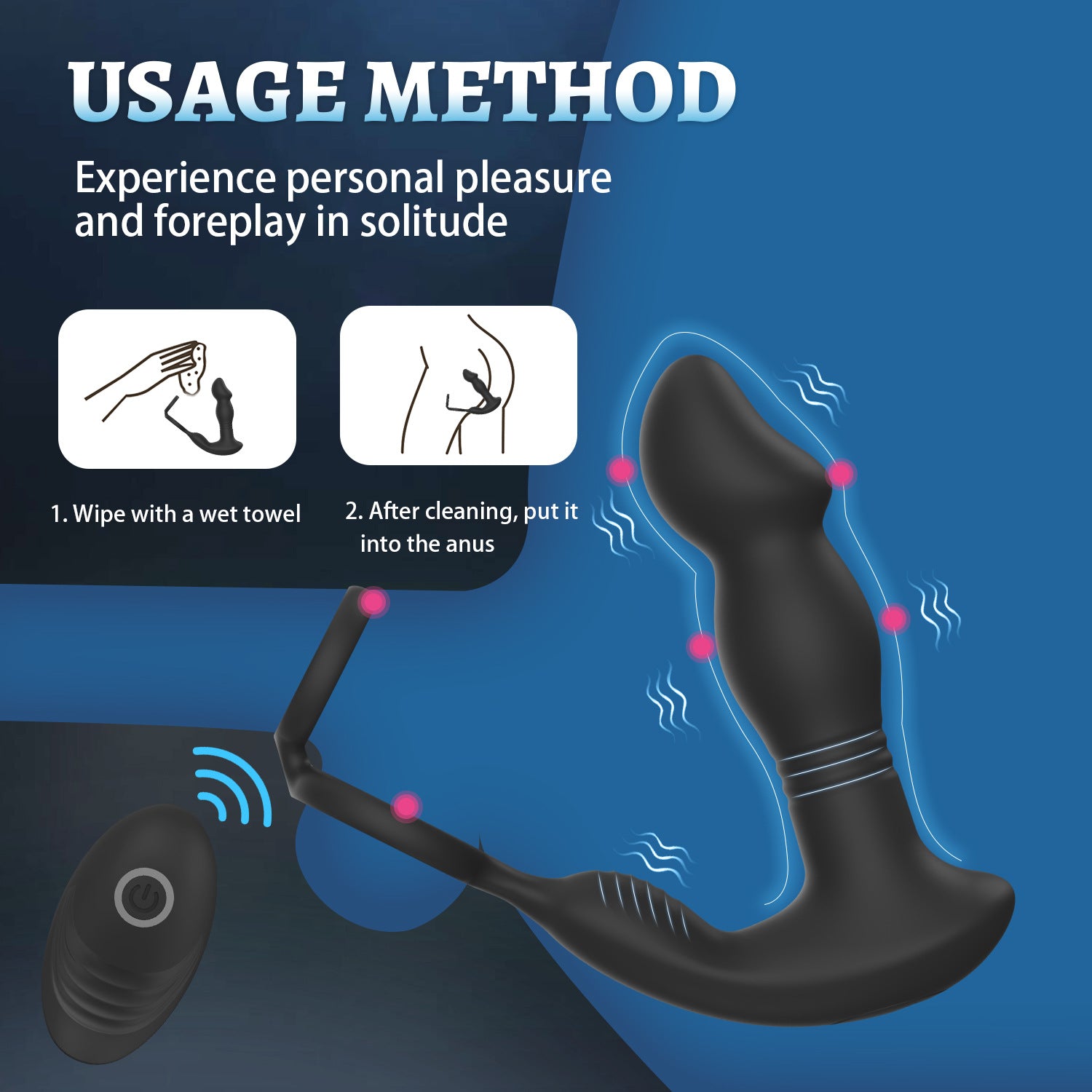 Onlynse APP Plus Remote Control Model, Male Finger Buckle Prostate Massager