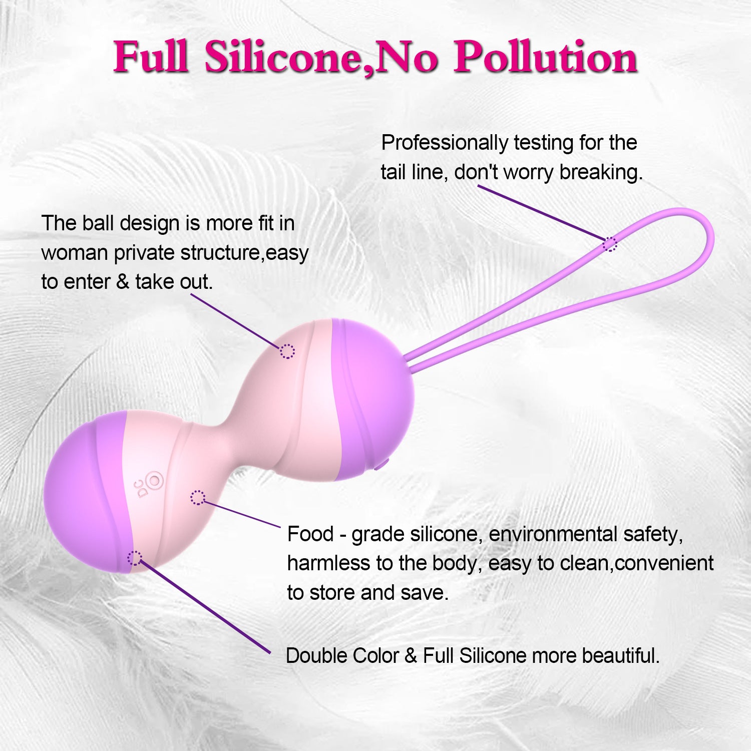 Onlynse Two-Color Kegel Vaginal Dumbbells Wireless Wear Vibration Massage Jumping Eggs
