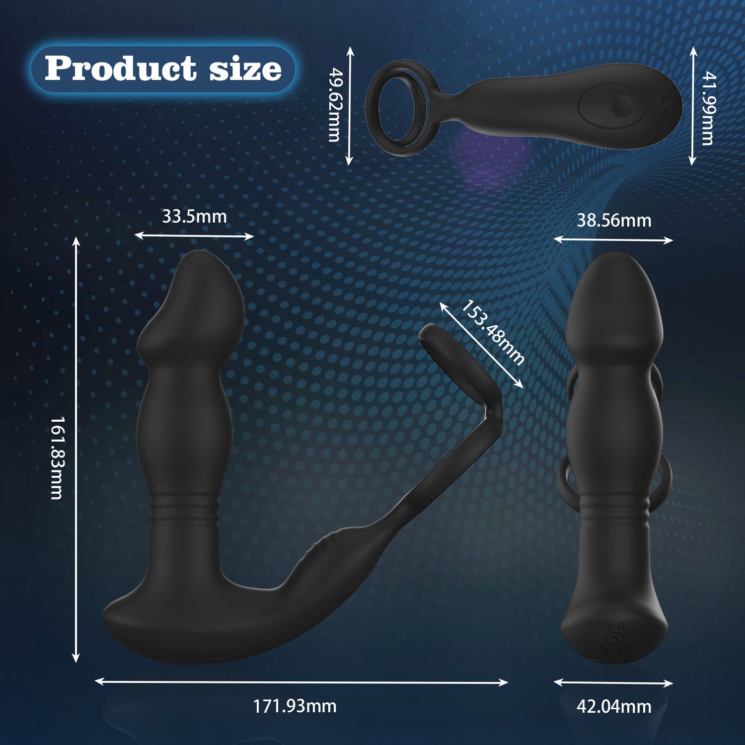 Onlynse APP Plus Remote Control Model, Male Finger Buckle Prostate Massager