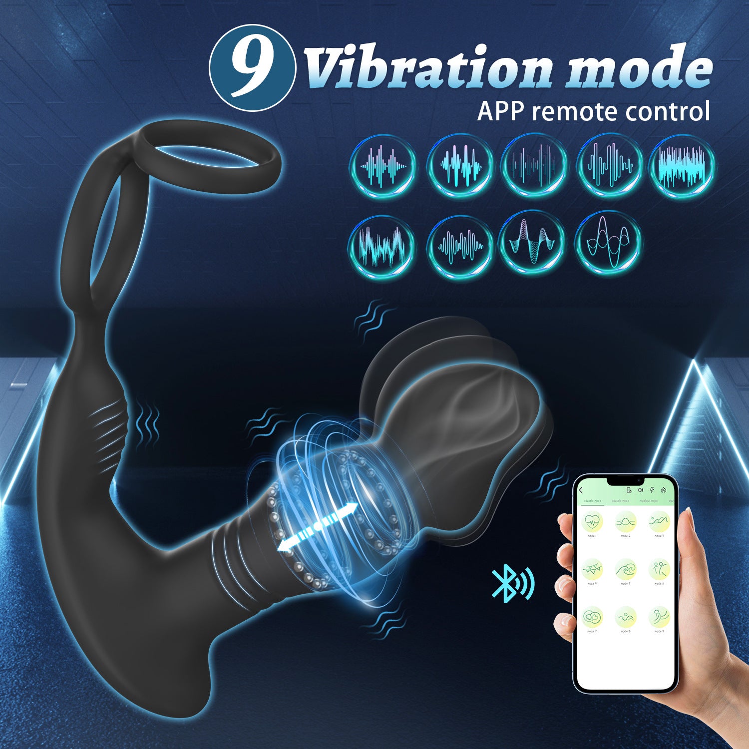 Onlynse APP Plus Remote Control Model, Male Finger Buckle Prostate Massager